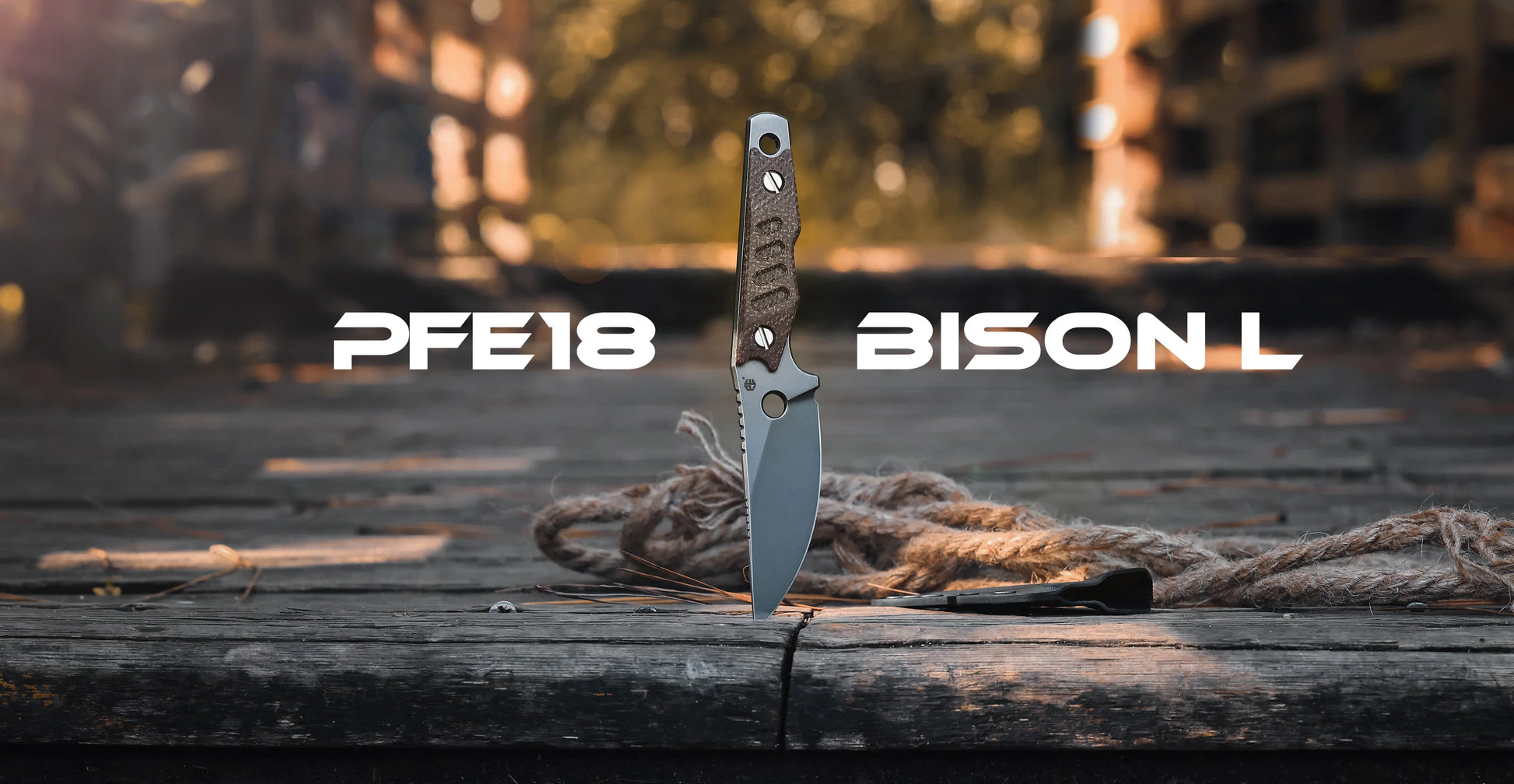 Petrified Fish Bison L PFE18 - 3.03" N690 Fixed Blade