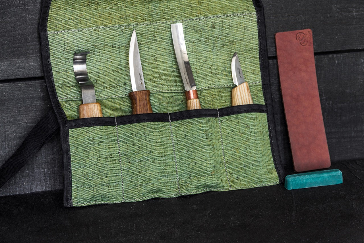 BeaverCraft S43 - Spoon and Kuksa Carving Professional Set with Knives and Strop