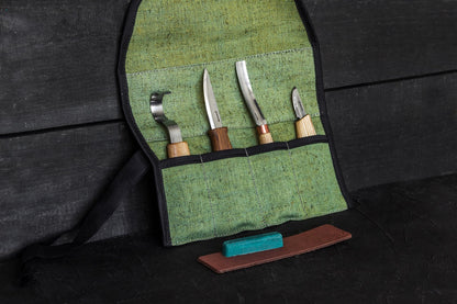 BeaverCraft S43 - Spoon and Kuksa Carving Professional Set with Knives and Strop