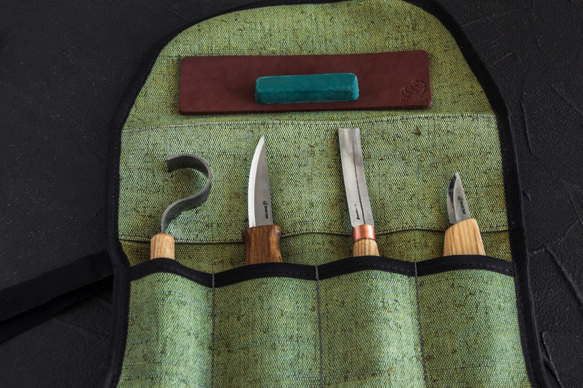 BeaverCraft S43 - Spoon and Kuksa Carving Professional Set with Knives and Strop