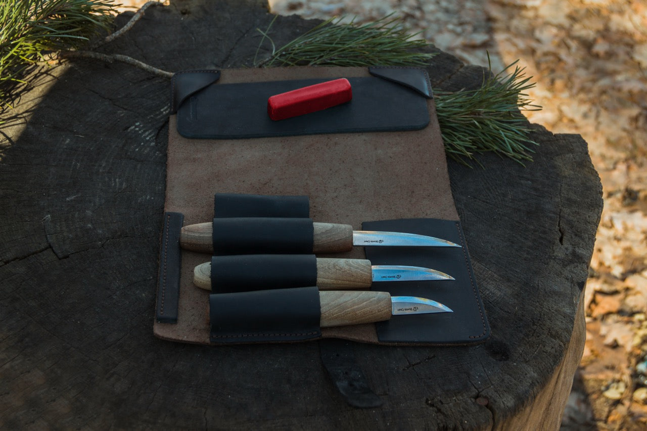 BeaverCraft S19X - Premium Whittling Set with Walnut Handles