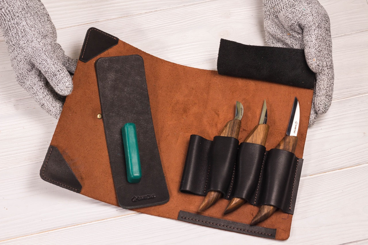 BeaverCraft S15X - Premium Wood Carving Set for Chip and Detail Carving