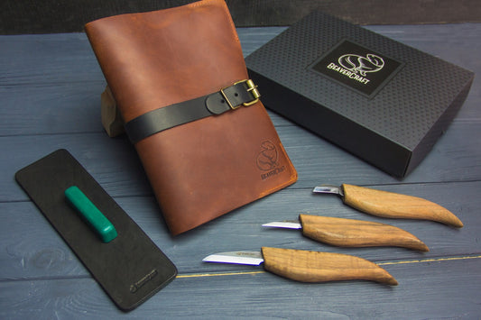 BeaverCraft S15X - Premium Wood Carving Set for Chip and Detail Carving