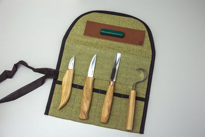 BeaverCraft S43 - Spoon and Kuksa Carving Professional Set with Knives and Strop