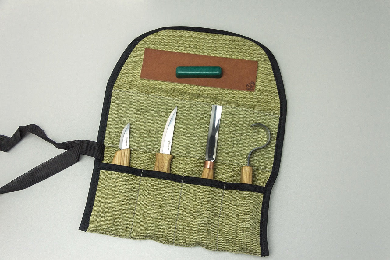 BeaverCraft S43 - Spoon and Kuksa Carving Professional Set with Knives and Strop
