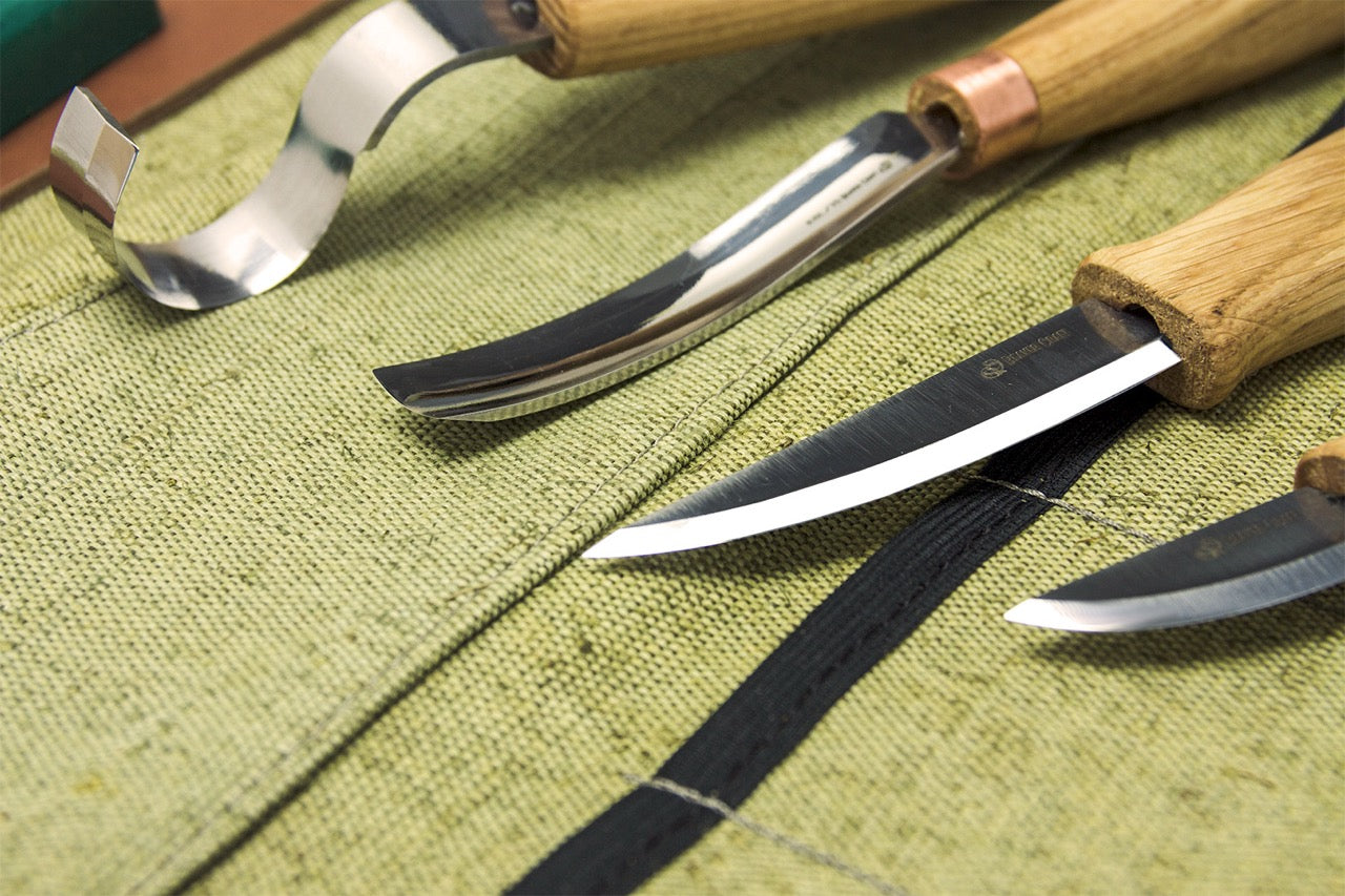 BeaverCraft S43 - Spoon and Kuksa Carving Professional Set with Knives and Strop