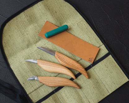 BeaverCraft S15 - Starter Chip Carving and Whittling Knife Set