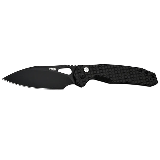 CJRB Frack Frag - 3.9" AR-RPM9 Black Drop Point Blade, Black Frag Steel Handles - J1931BFST