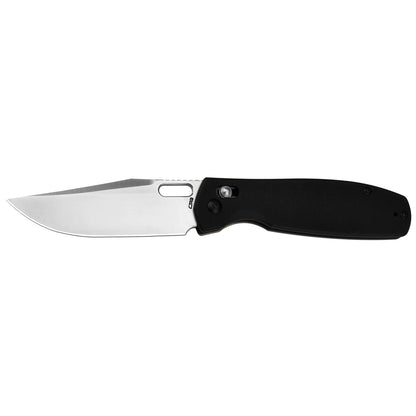 CJRB Prado - 3.76" AR-RPM9 Sand Polished Clip Point Blade, Black G10 Handles - J1936BK