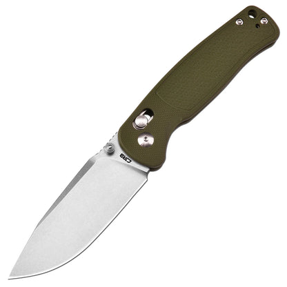 CJRB Shale - 3.15" AR-RPM9 Stonewashed Blade, Green G10 Handles - J1943-GN