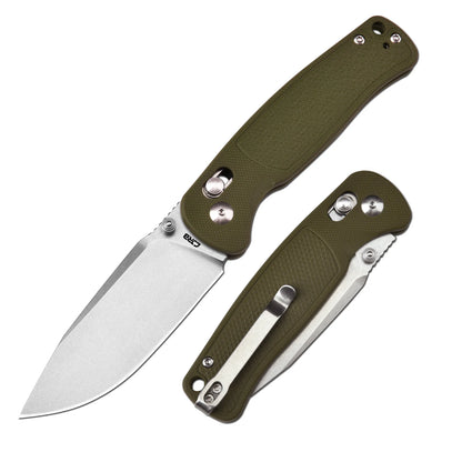 CJRB Shale - 3.15" AR-RPM9 Stonewashed Blade, Green G10 Handles - J1943-GN