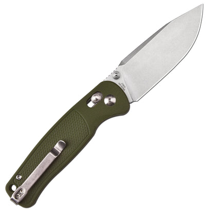 CJRB Shale - 3.15" AR-RPM9 Stonewashed Blade, Green G10 Handles - J1943-GN