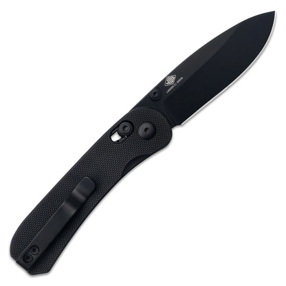 Knafs Lander 3 - 2.75" S35VN Black Blade, Black G-10 Handles, Clutch Lock