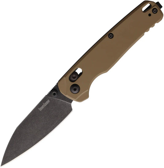 Kershaw Bel Air - 3" MagnaCut BlackWash Blade, Flat Dark Earth Aluminium Handles - 6105FDEBW