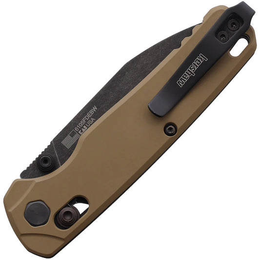Kershaw Bel Air - 3" MagnaCut BlackWash Blade, Flat Dark Earth Aluminium Handles - 6105FDEBW