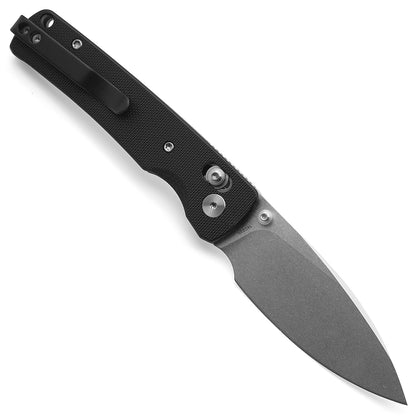 Miguron Vakor - 3.15" 14C28N Stonewashed Blade, Black G10 Handle. MGR-817AWBK