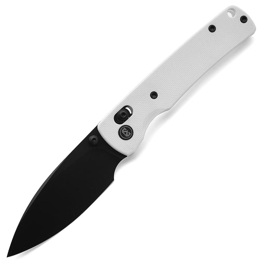 Miguron Vakor - 3.15" 14C28N Black PVD Blade, White G10 Handle. MGR-817AWH