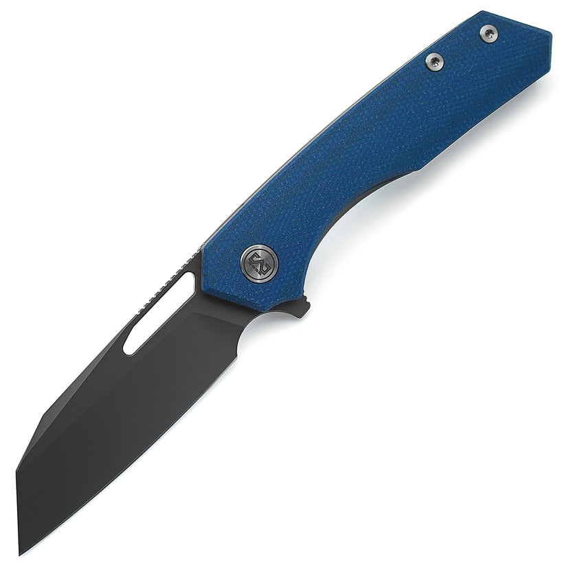 Miguron Knives Keryx - 3.25" 14C28N Dark Grey PVD Blade, Blue Micarta Handle