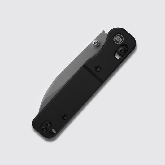 Miguron Pinam - 3.09" 14C28N Sandblasted Blade, Black PVD Aluminium Handle. MGR-826ABK