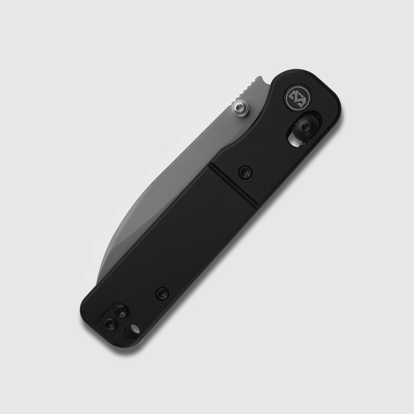 Miguron Pinam - 3.09" 14C28N Sandblasted Blade, Black PVD Aluminium Handle. MGR-826ABK