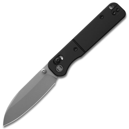 Miguron Pinam - 3.09" 14C28N Sandblasted Blade, Black PVD Aluminium Handle. MGR-826ABK