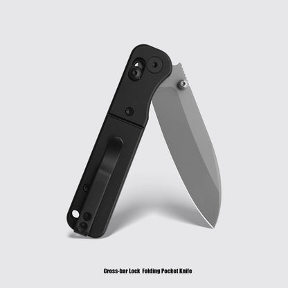 Miguron Pinam - 3.09" 14C28N Sandblasted Blade, Black PVD Aluminium Handle. MGR-826ABK