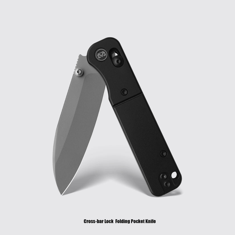 Miguron Pinam - 3.09" 14C28N Sandblasted Blade, Black PVD Aluminium Handle. MGR-826ABK