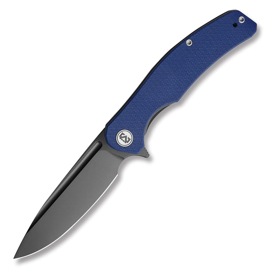 Miguron Velona - 3.5" 14C28N Dark Grey PVD Blade, Blue Micarta Handle. MGR-8003SBU