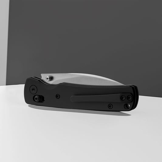 Miguron Vakor - 3.15" M390 Satin Blade, Black PVD Titanium Handle. MGR-633ABK