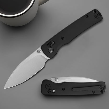 Miguron Vakor - 3.15" M390 Satin Blade, Black PVD Titanium Handle. MGR-633AWBK