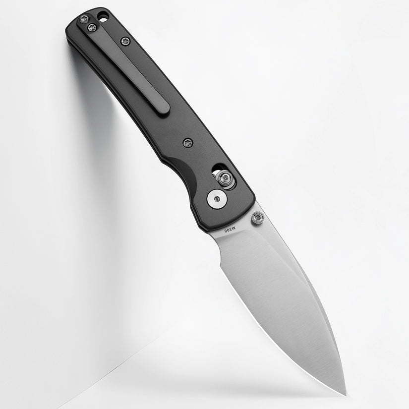Miguron Vakor - 3.15" M390 Satin Blade, Dark Grey PVD Titanium Handle. MGR-633ADG