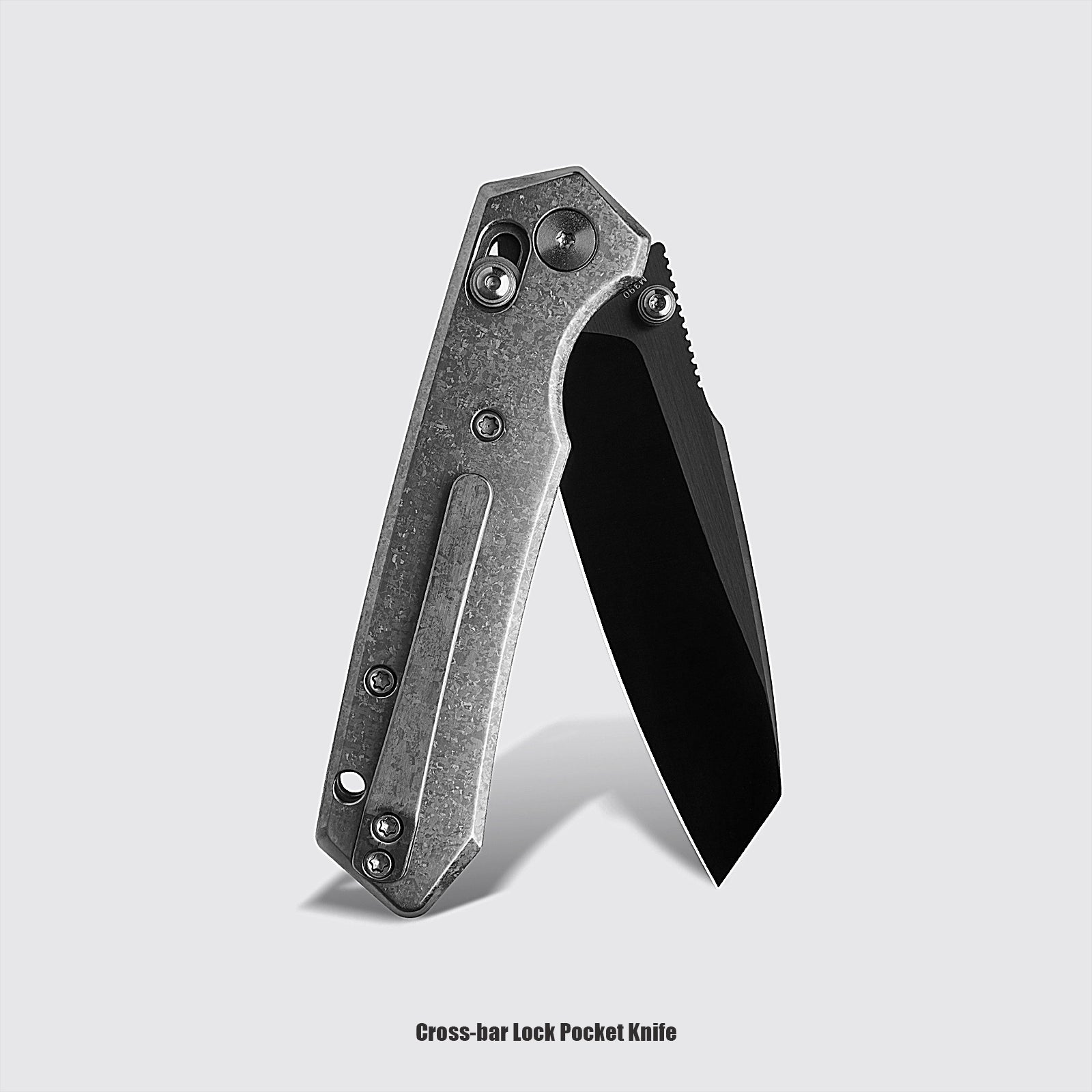 Miguron Vatso - 2.99" M390 Satin DLC Blade, Silver Crystal Titanium Handle. MGR-631ABJSR