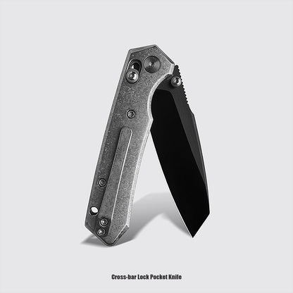 Miguron Vatso - 2.99" M390 Satin DLC Blade, Silver Crystal Titanium Handle. MGR-631ABJSR