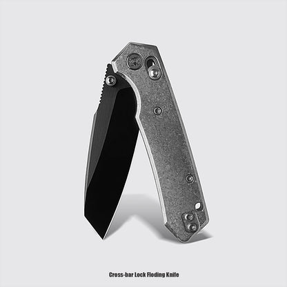 Miguron Vatso - 2.99" M390 Satin DLC Blade, Silver Crystal Titanium Handle. MGR-631ABJSR
