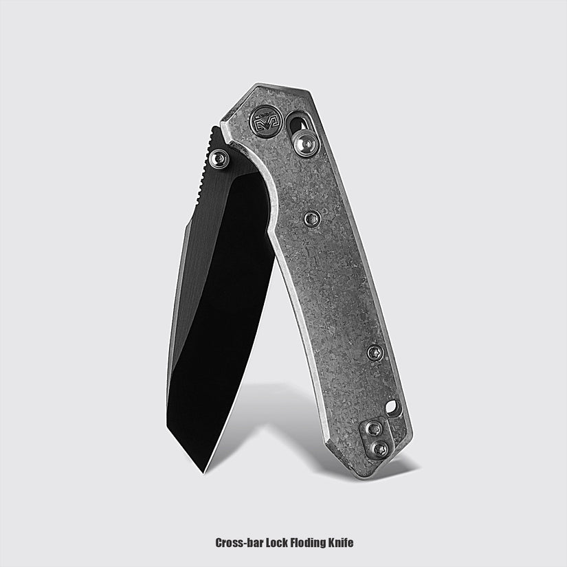 Miguron Vatso - 2.99" M390 Satin DLC Blade, Silver Crystal Titanium Handle. MGR-631ABJSR