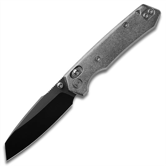 Miguron Vatso - 2.99" M390 Satin DLC Blade, Silver Crystal Titanium Handle. MGR-631ABJSR