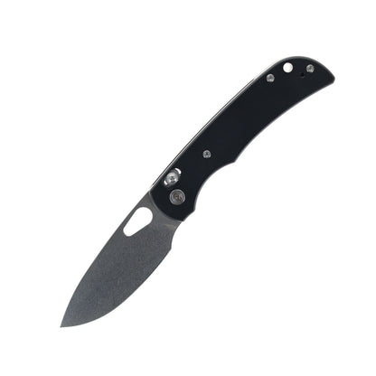 Miguron Moyarl Crossbar Lock - 3.25" 14C28N Stonewashed Blade, Black Titanium Handle. MGR621ABK