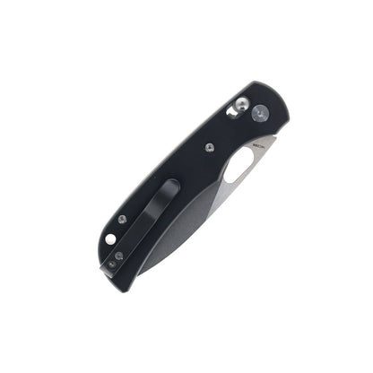 Miguron Moyarl Crossbar Lock - 3.25" 14C28N Stonewashed Blade, Black Titanium Handle. MGR621ABK