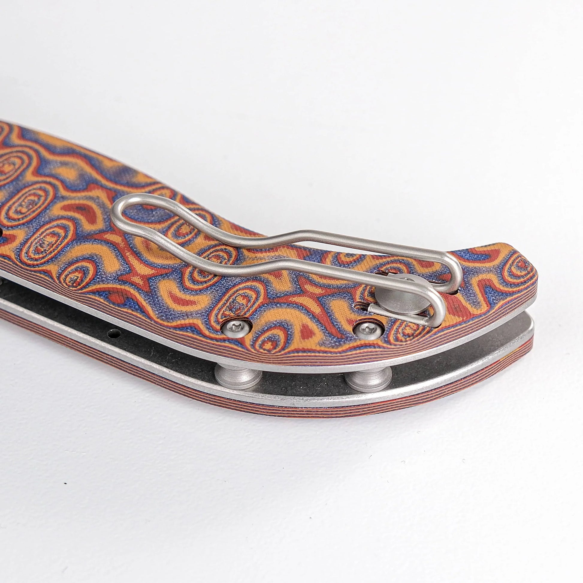 Vosteed Naga A3904 - 3.47" S35VN Stonewash Blade, Copper Raindrop Micarta Handle