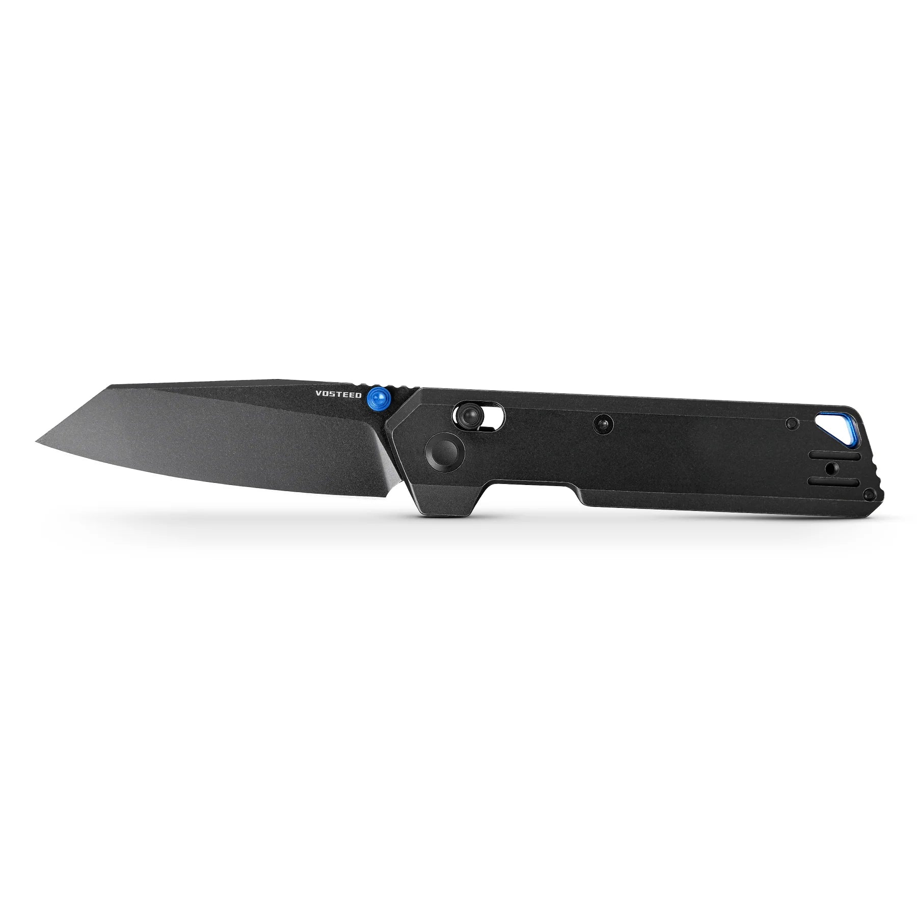 Vosteed Parallel A3501 - 2.9" 154CM Black Stonewash Blade, Black Titanium Handle