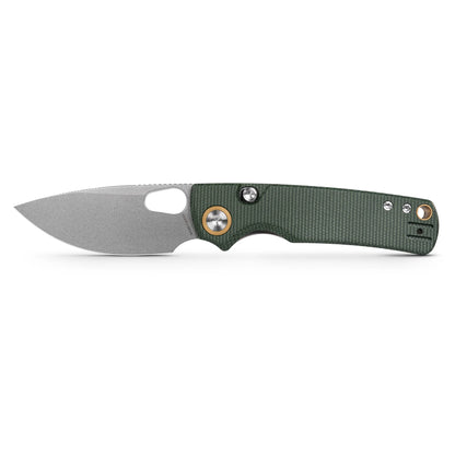 Vosteed Porcupine A2603 - 2.99" 14C28N Stonewash Blade, Green Micarta Handle