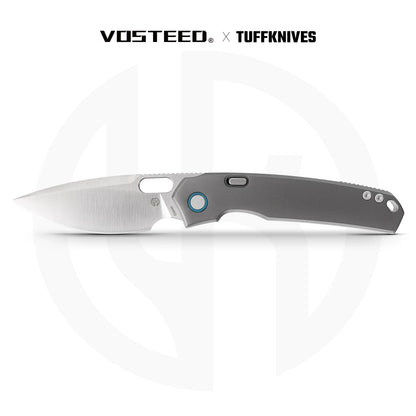 Vosteed Psyop A2204 - 3.32" Elmax Satin Blade, Titanium Handle