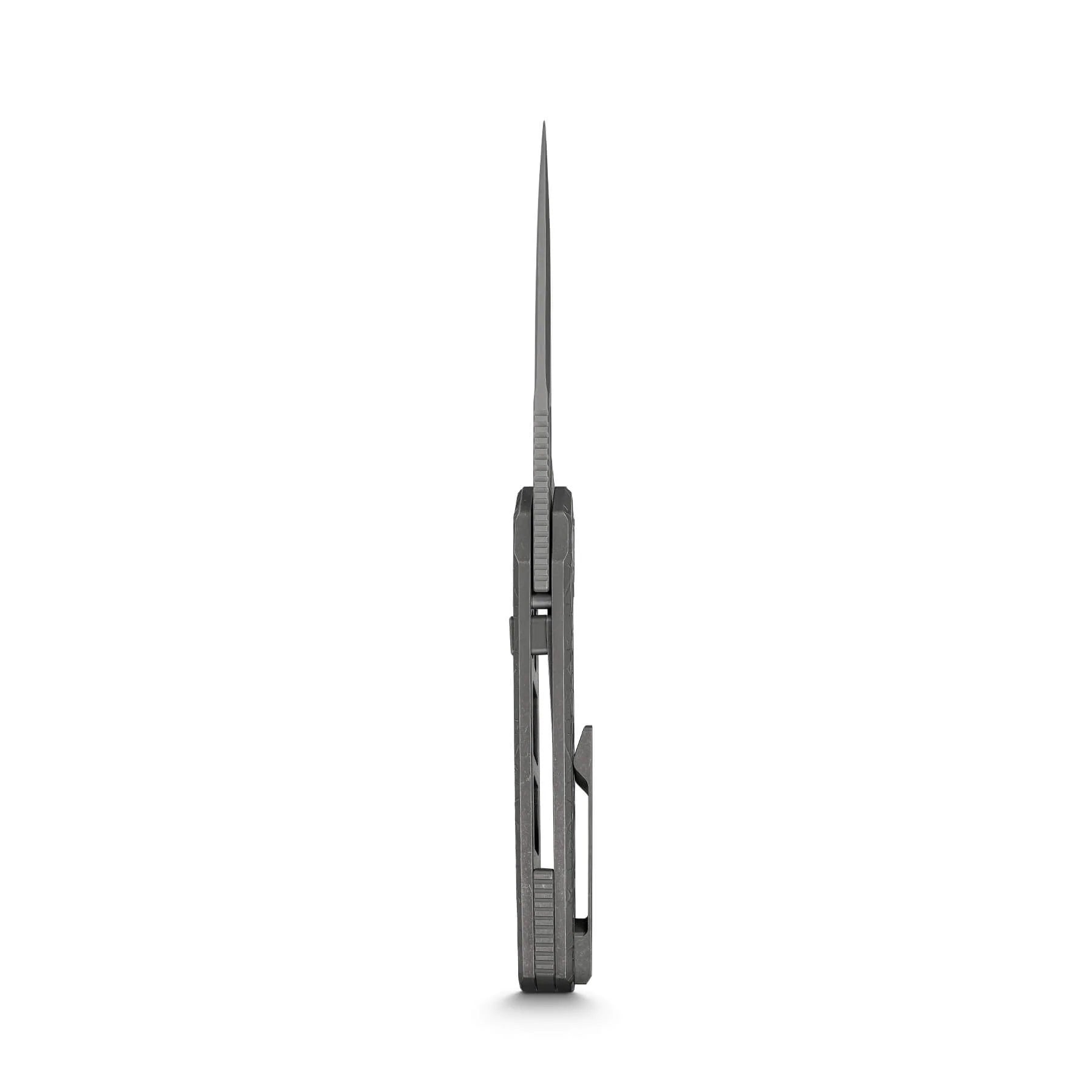 Vosteed Psyop A2222 - 3.32" Elmax Acid Wash & Stonewash Blade, Titanium Handle