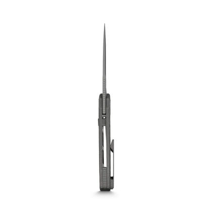 Vosteed Psyop A2222 - 3.32" Elmax Acid Wash & Stonewash Blade, Titanium Handle