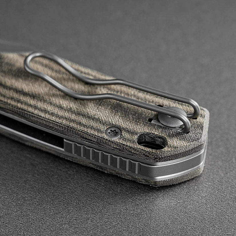 Vosteed Psyop 299 A2218 - 2.99" S35VN Satin Blade, Green Micarta & Titanium Handle