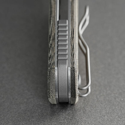 Vosteed Psyop 299 A2218 - 2.99" S35VN Satin Blade, Green Micarta & Titanium Handle
