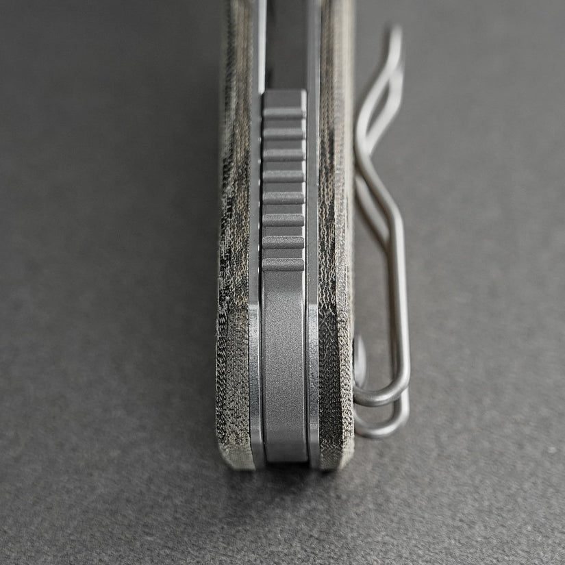 Vosteed Psyop 299 A2218 - 2.99" S35VN Satin Blade, Green Micarta & Titanium Handle