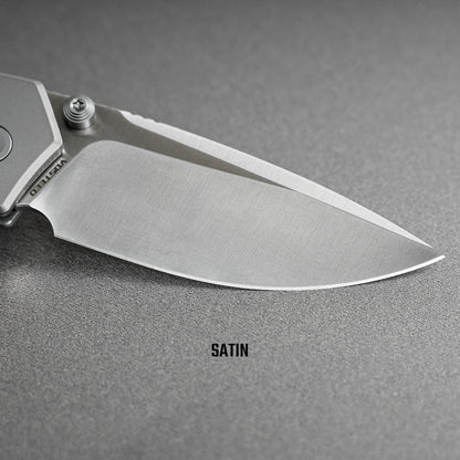 Vosteed Psyop 299 A2218 - 2.99" S35VN Satin Blade, Green Micarta & Titanium Handle