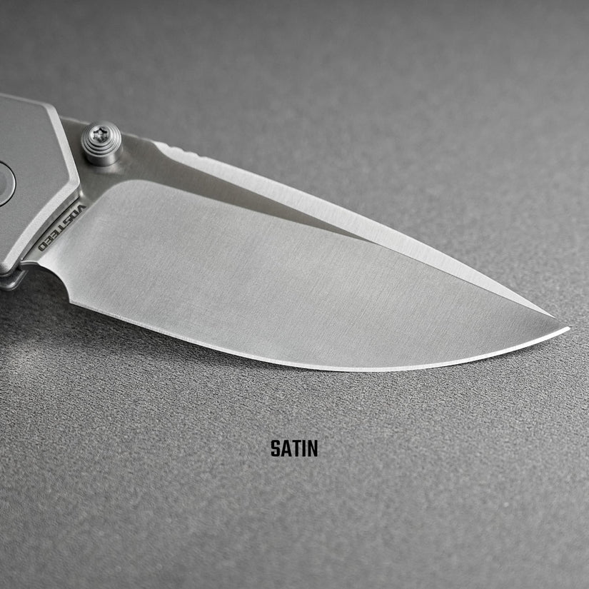 Vosteed Psyop 299 A2218 - 2.99" S35VN Satin Blade, Green Micarta & Titanium Handle