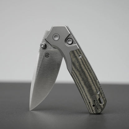 Vosteed Psyop 299 A2218 - 2.99" S35VN Satin Blade, Green Micarta & Titanium Handle